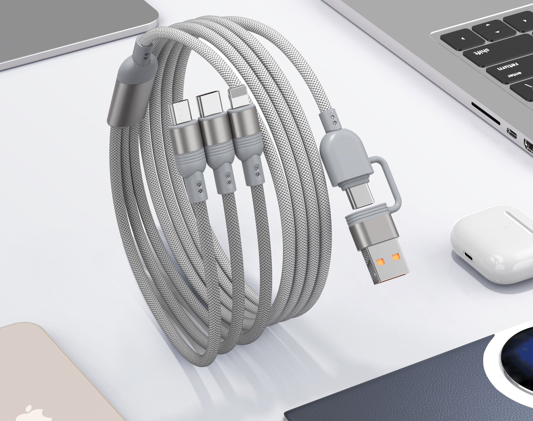 CB100W 100W 5A Super fast charging cable with tube