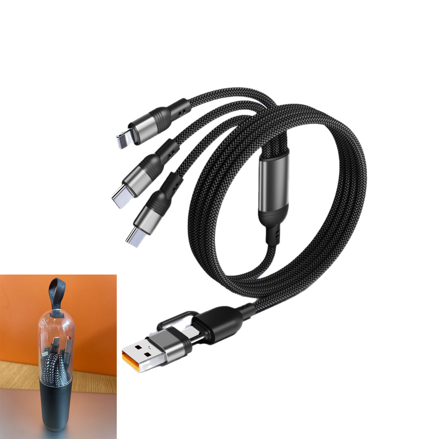 CB100W 100W 5A Super fast charging cable with tube